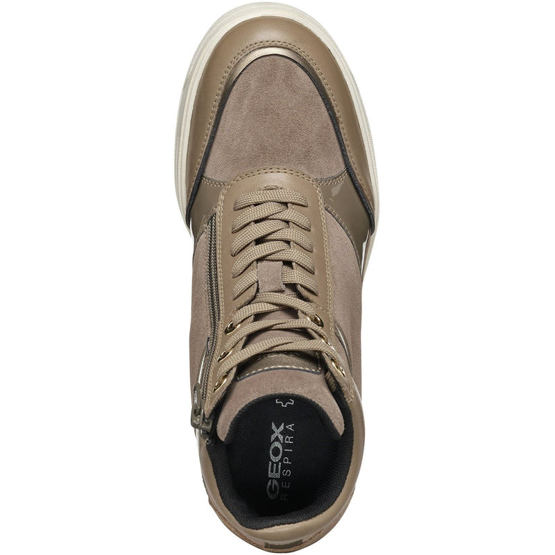 Geox D Maurica Damen Dunkelbraune Sneakers