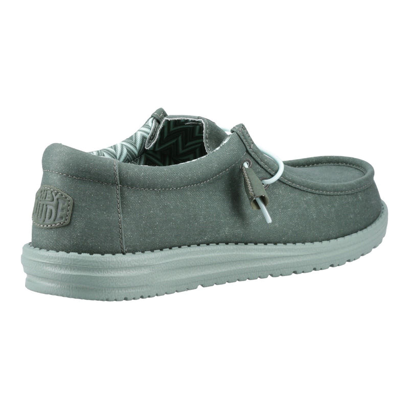 HEYDUDE Wally Canvas 100% Baumwolle Herren Enten Grün/Eisberg Grün Mokassin Schuhe