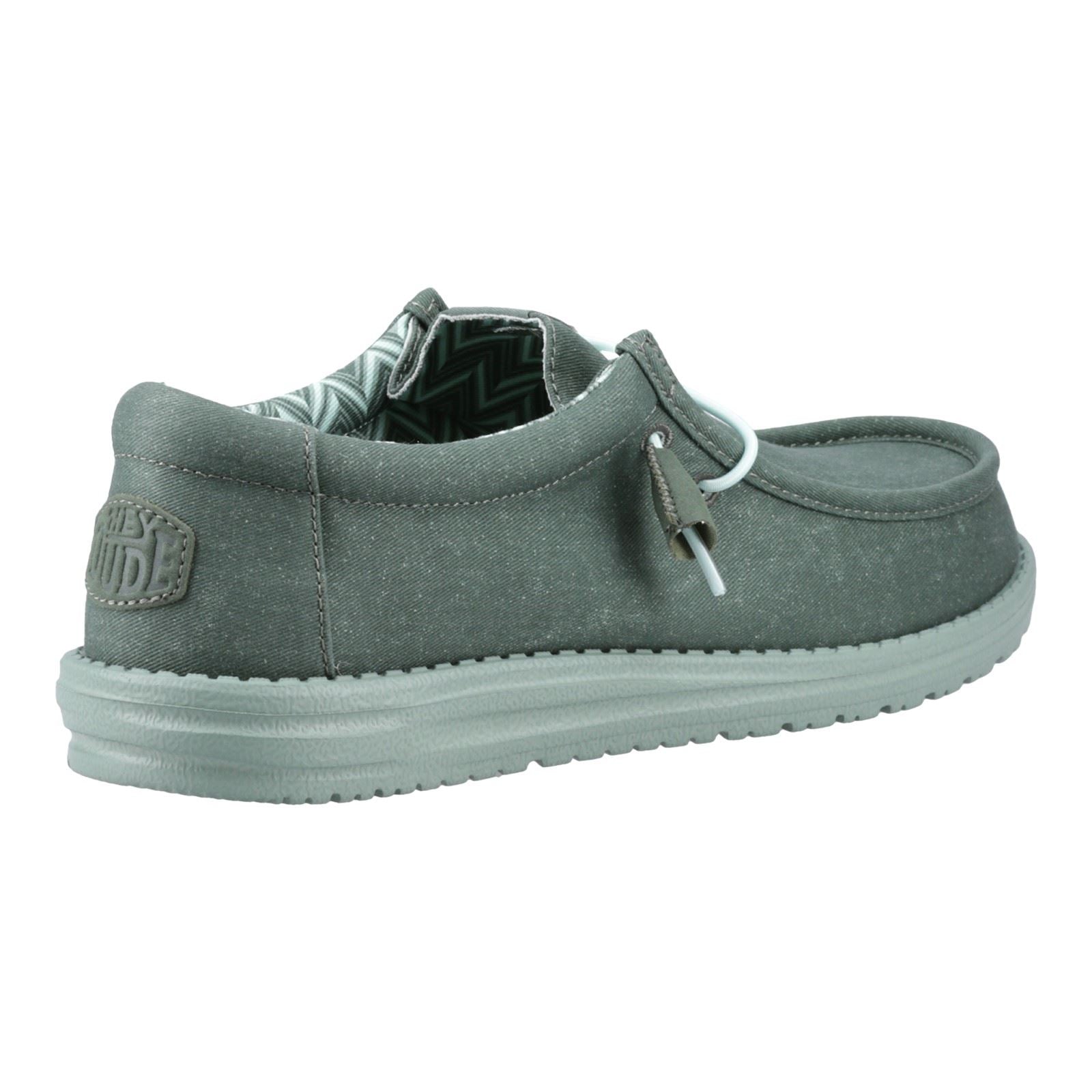 HEYDUDE Wally Canvas 100% Baumwolle Herren Enten Grün/Eisberg Grün Mokassin Schuhe