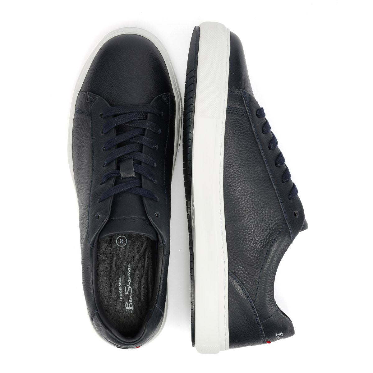 Ben Sherman Ace Cupsole Leder Herren Blaue Sneakers