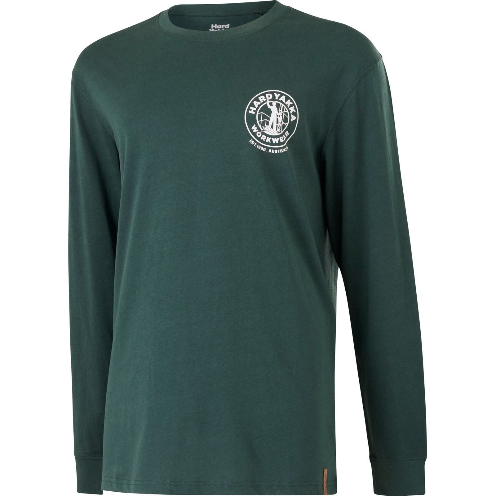Hard Yakka Heritage Icon Baumwolle Herren Grünes T-Shirt
