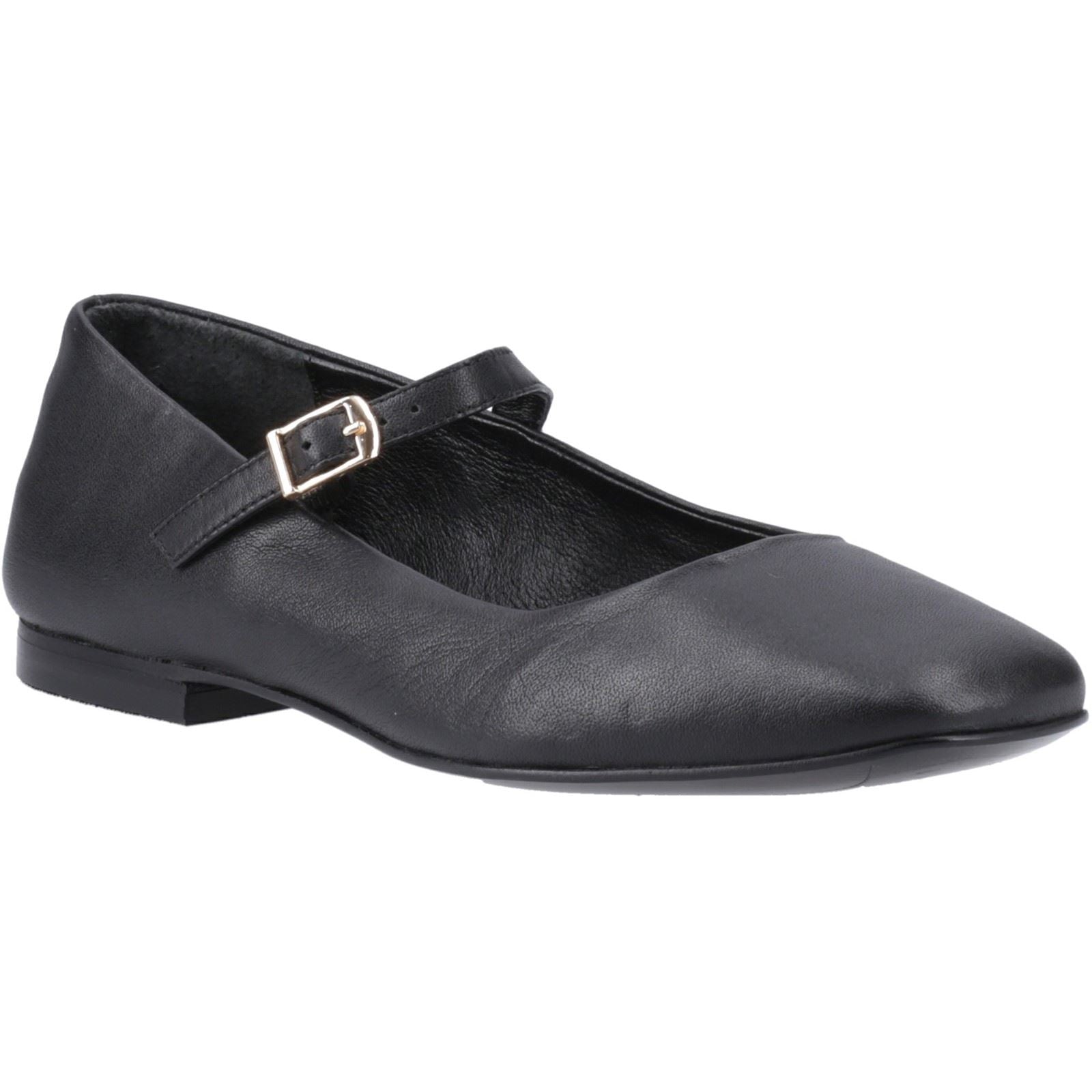 Hush Puppies Pasha Damen Schwarze Farbe Lederschuhe