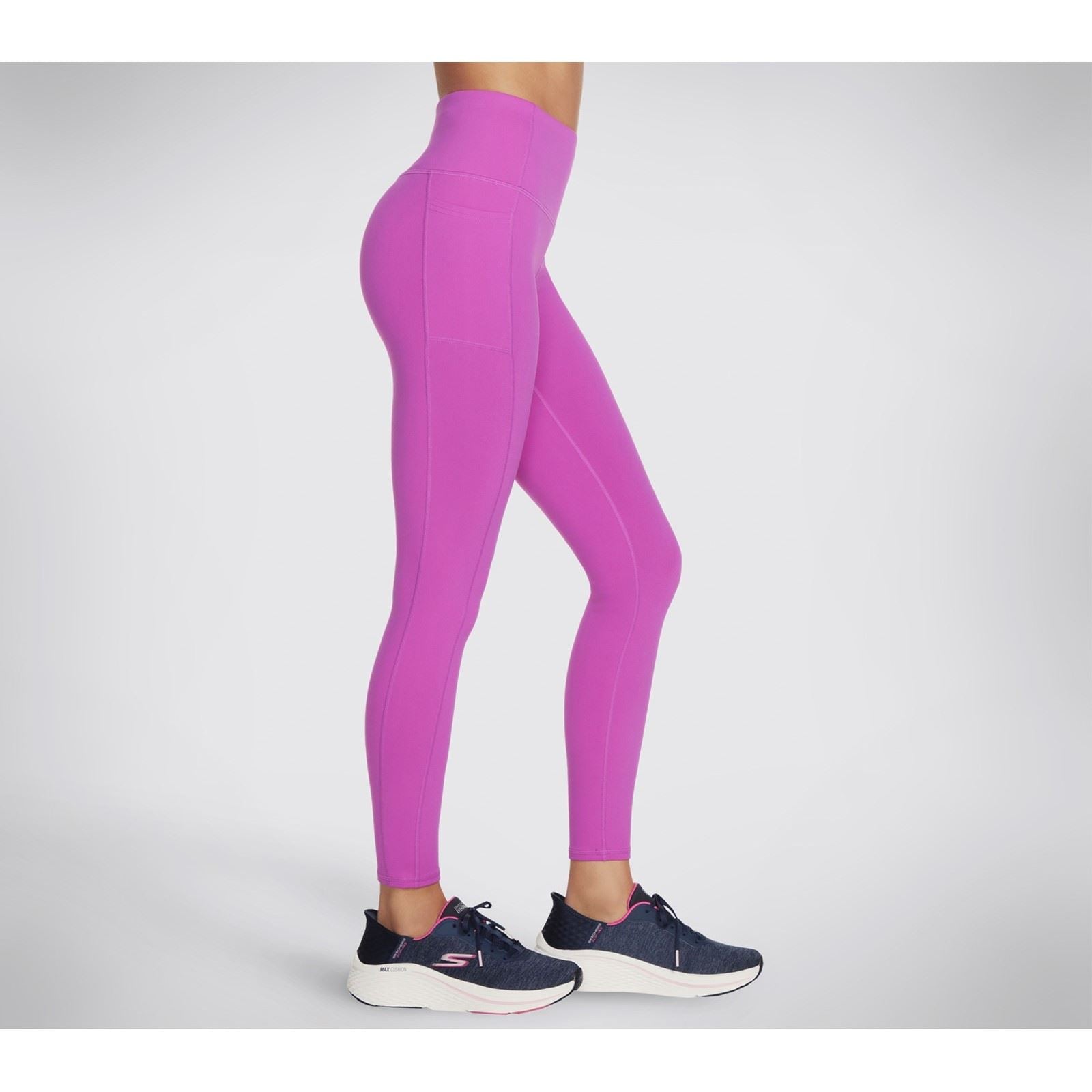 Skechers Performance GOWALK Wear High Waisted Nylon Damen Helle Lila Sportleggings