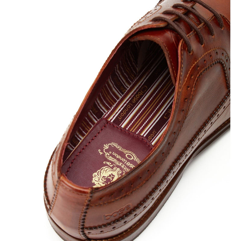 Base London Havisham Leder Herren Derby Schuhe In Tan