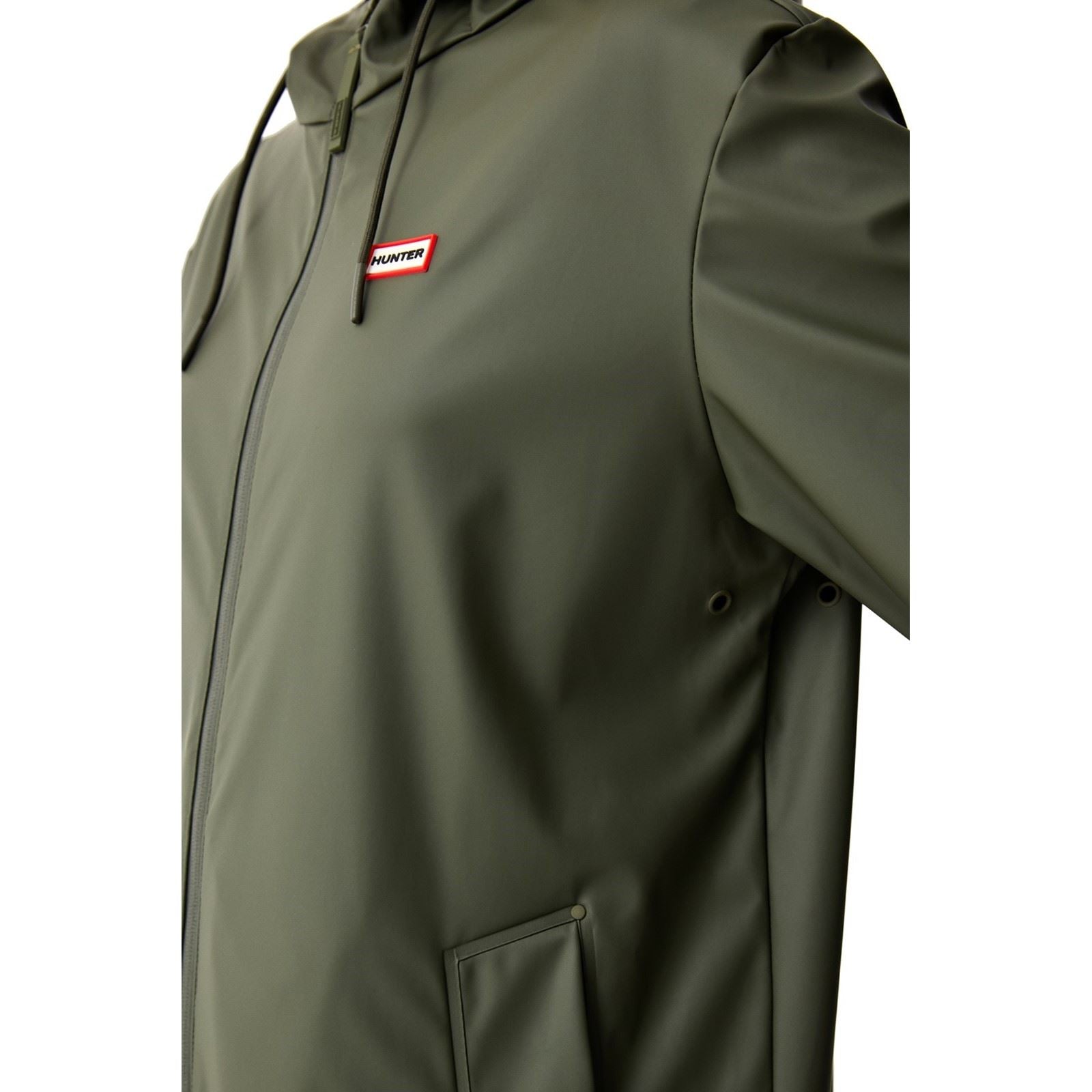Hunter Andrea PU Rain Coat Unisex Erwachsene Grüner Regenmantel