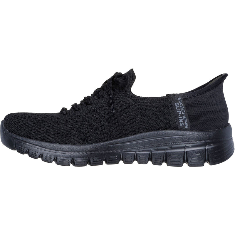 Skechers Graceful First Blush Damen Sneaker In Schwarz Aus Textil