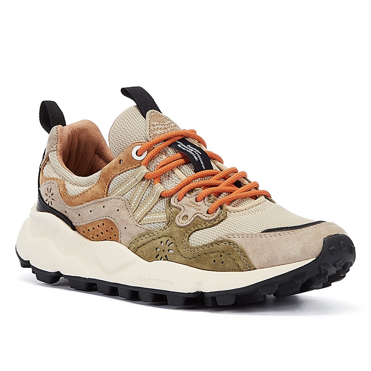 Flower Mountain Yamano 3 Grau/Orange Wildledersneakers