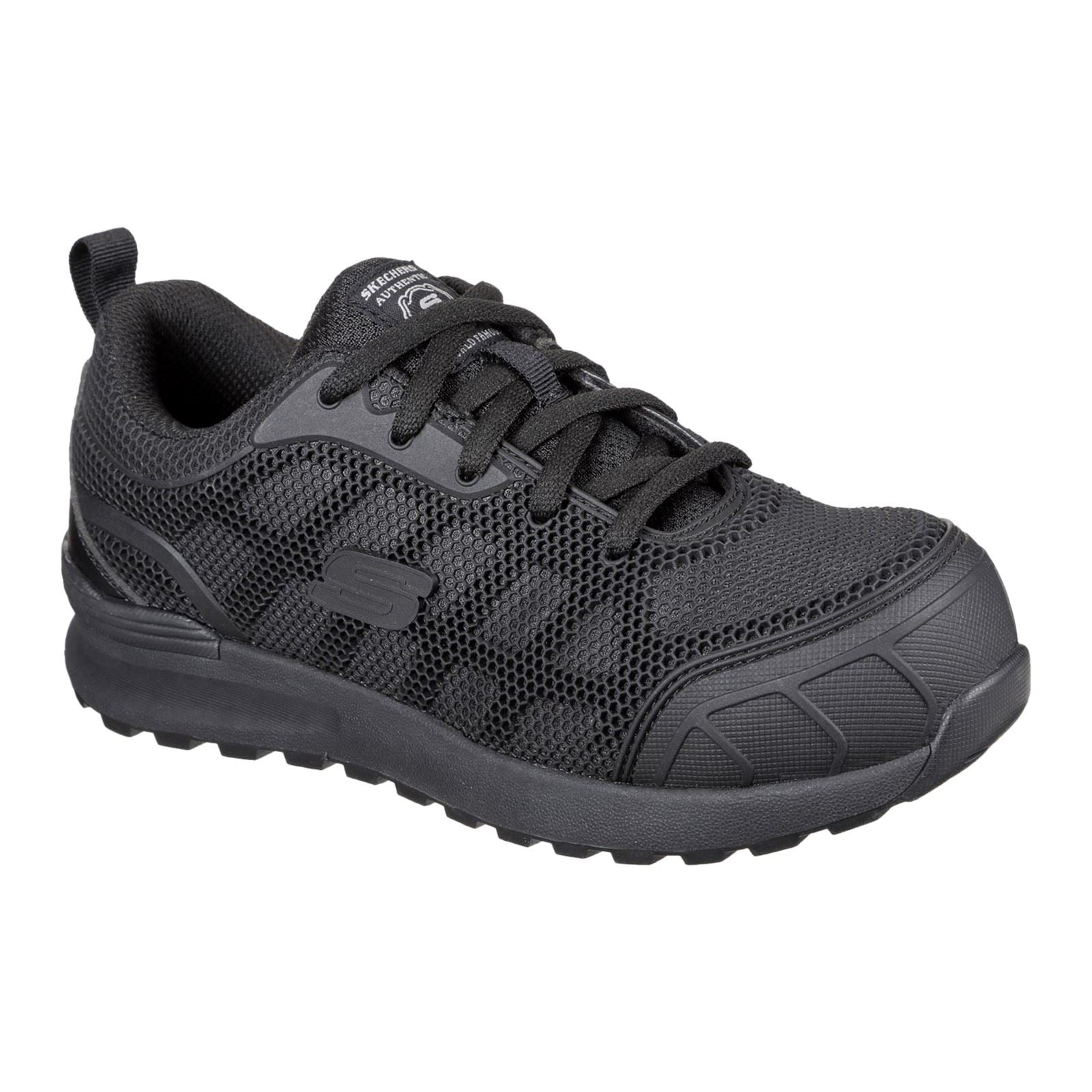 Skechers Workwear Bulklin Ayak Nylon Damen Schwarz/Schwarz Sicherheitssneaker