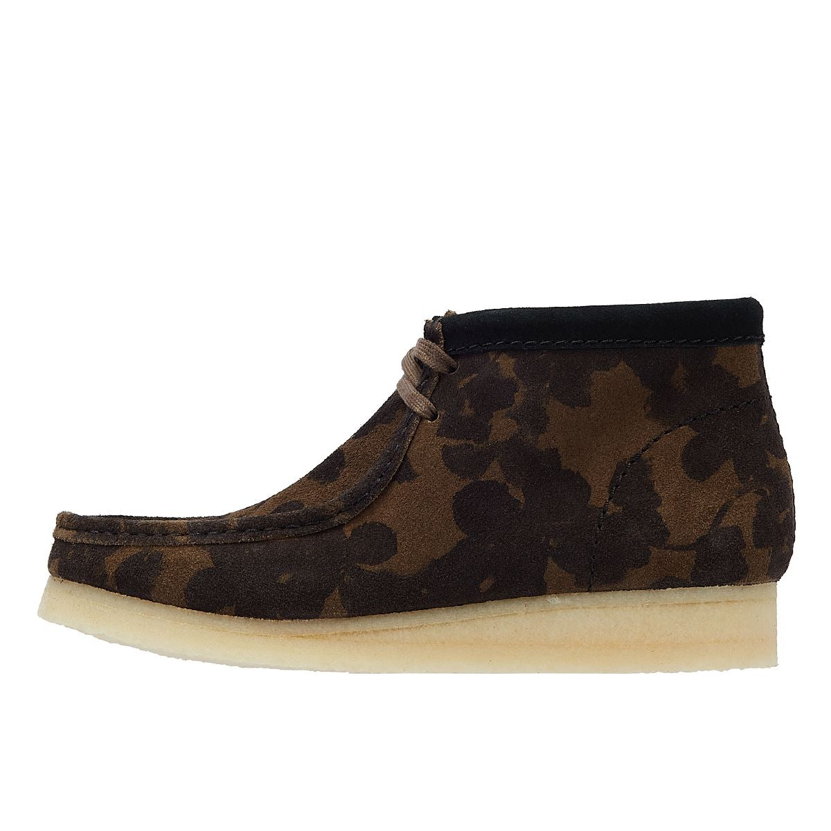 Clarks Originals Wallabee Floral Damen Stiefel In Schwarz/Khaki