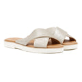 TOMS Mae Crossover Damen Sandalen Aus Wildleder In Silber