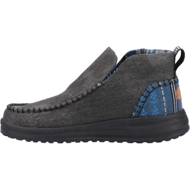HEYDUDE Denny Baumwoll Damen Schwarze Stiefel