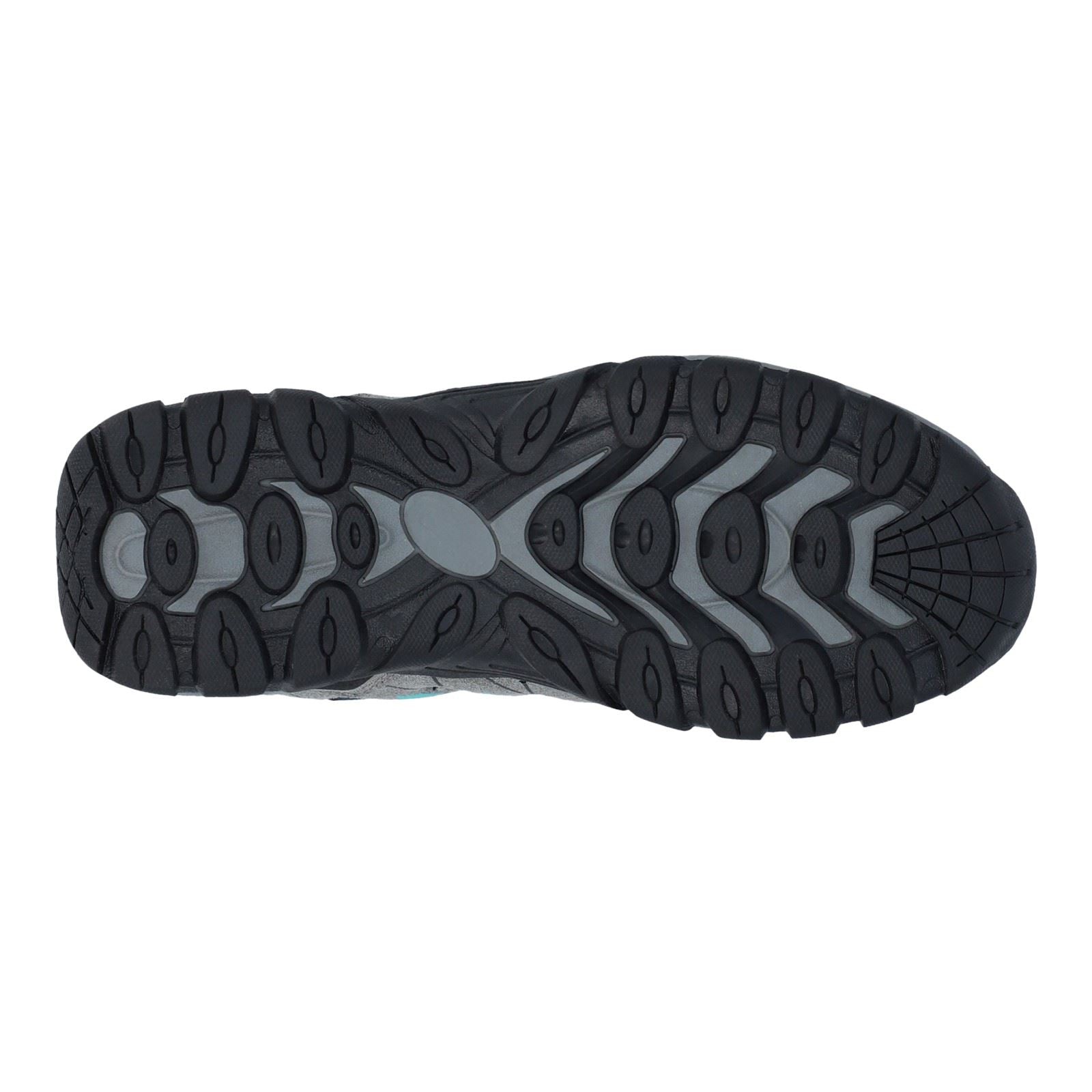 Hi-Tec Corzo Low Pu-Wildleder Wanderschuhe Für Damen In Cool Grey/Navy Blue/Curacao