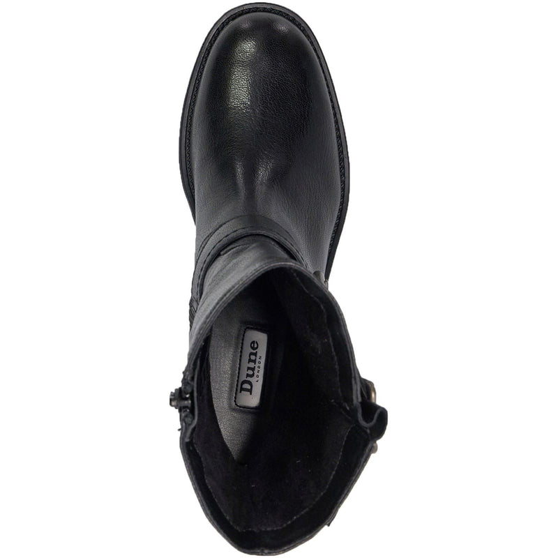 Dune Pixen Damenlederstiefel In Schwarz