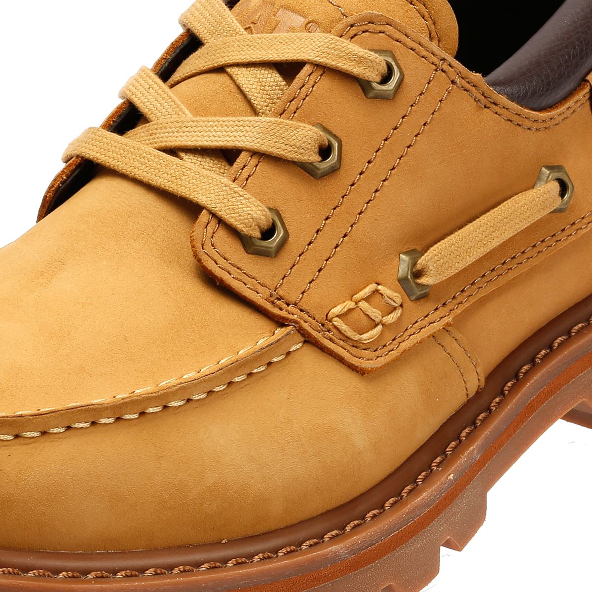 Caterpillar Colorado Boat Lo Leder Herren Gelbe Schnürschuhe