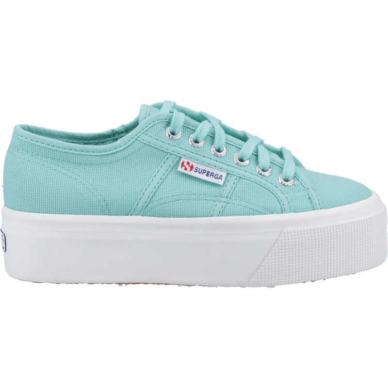 Superga 2790 Linea Up And Down 100% Baumwolle Damen Grüne Wasserschuhe