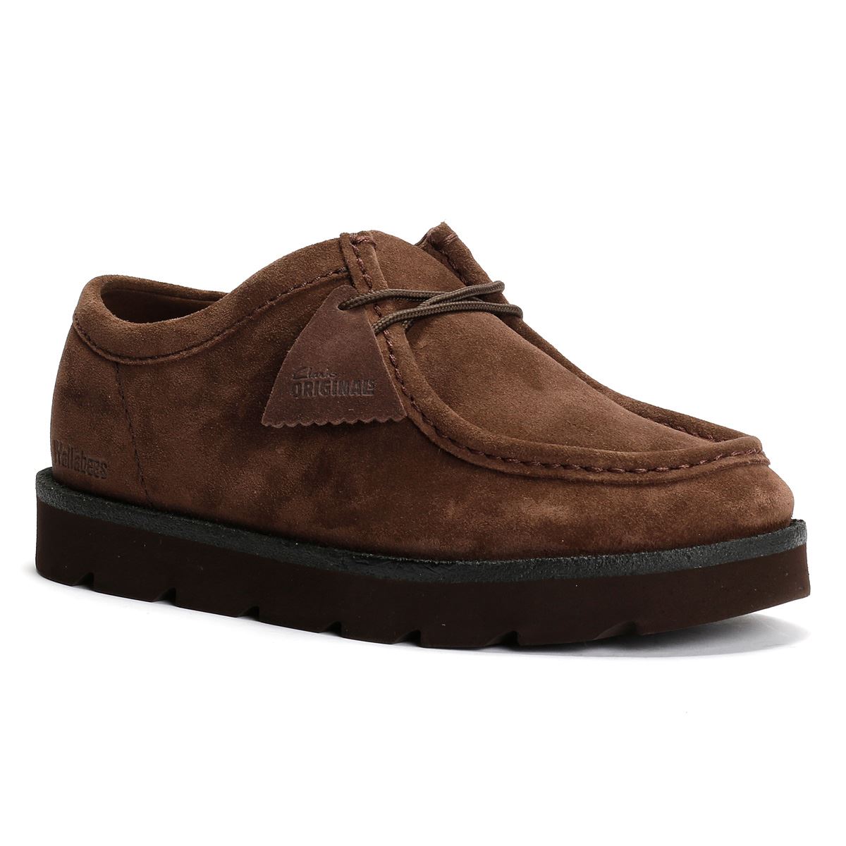 Clarks Originals Meare Wallabee Wildleder Herren Schnürschuhe In Braun