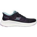 Skechers Go Walk Now Khloe Textil Damenschwarze/Lila Sneaker