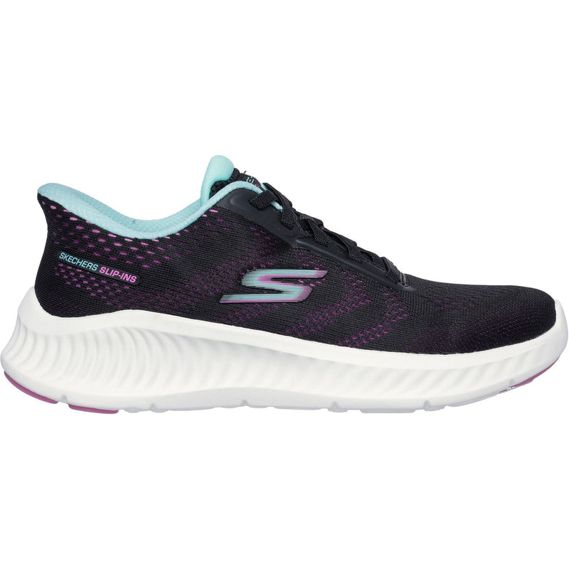 Skechers Go Walk Now Khloe Textil Damenschwarze/Lila Sneakers