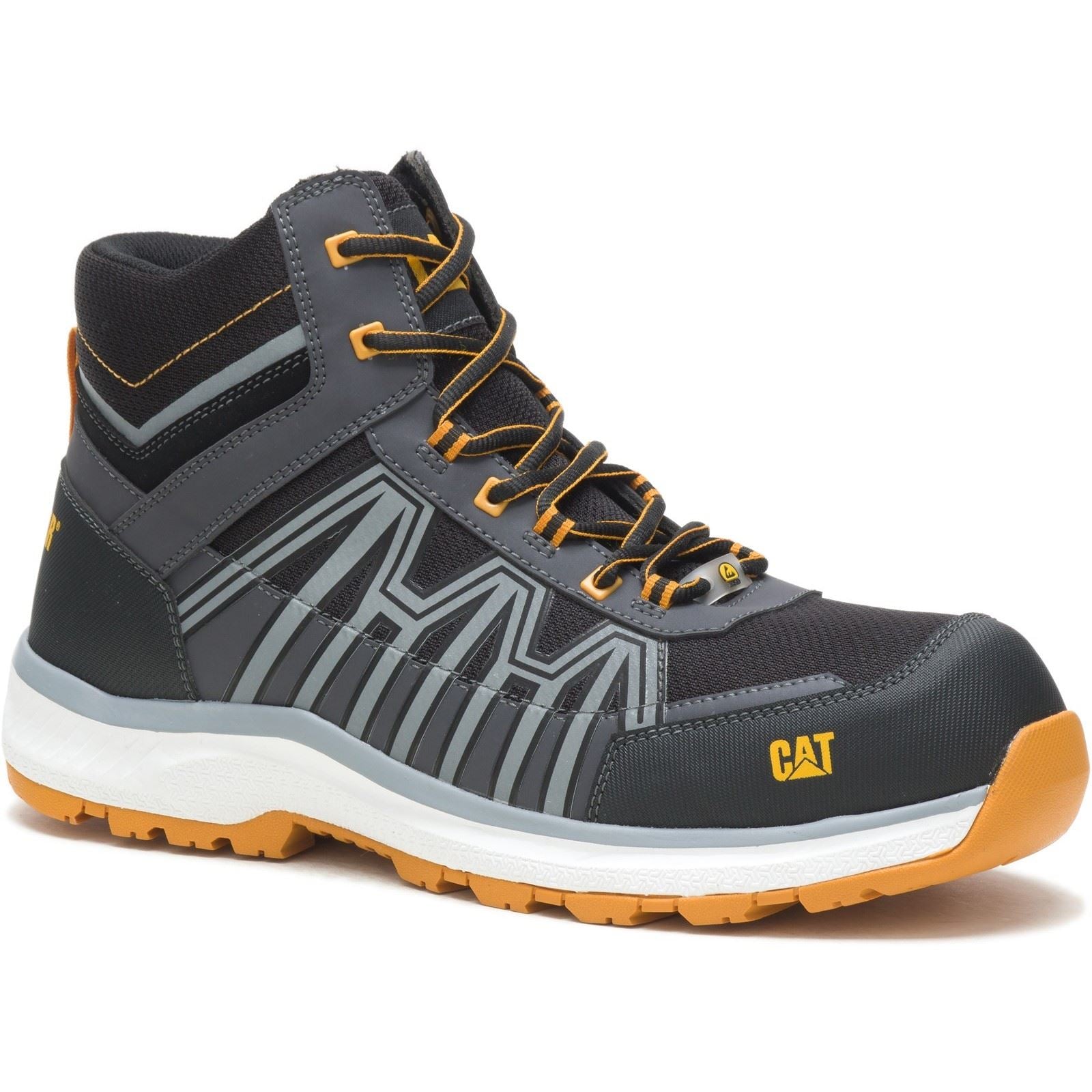 Caterpillar Lade Pu/Mesh/Tpu Schwarz/Orange Wanderschuhe