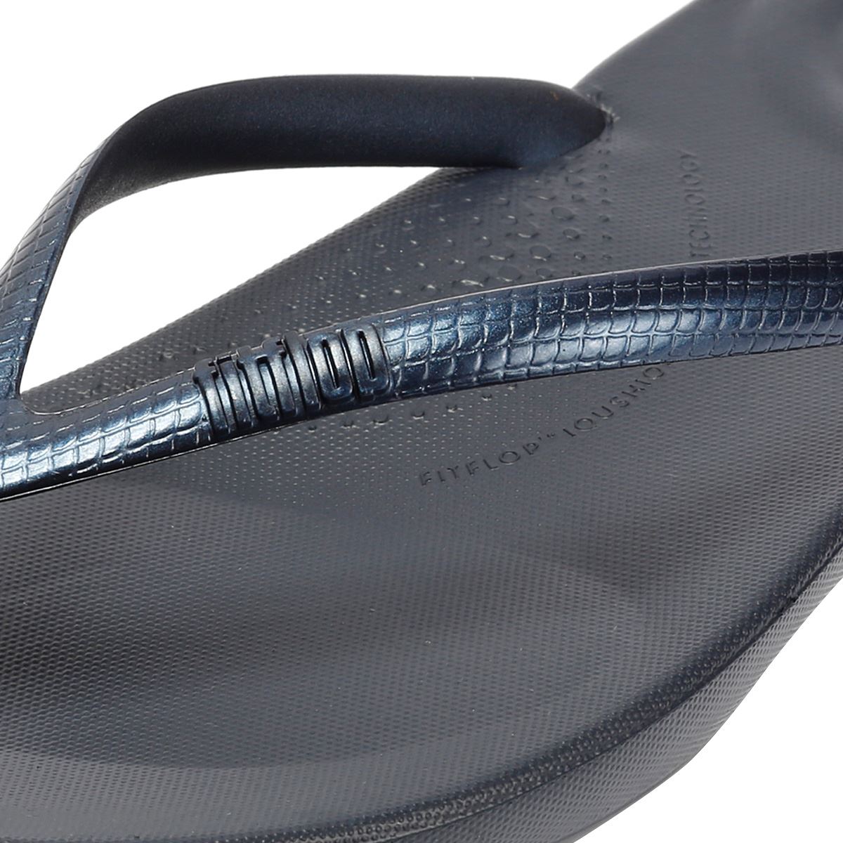 FitFlop Iqushion Ergonomic Gummi Frauen Blaue Flip-Flops