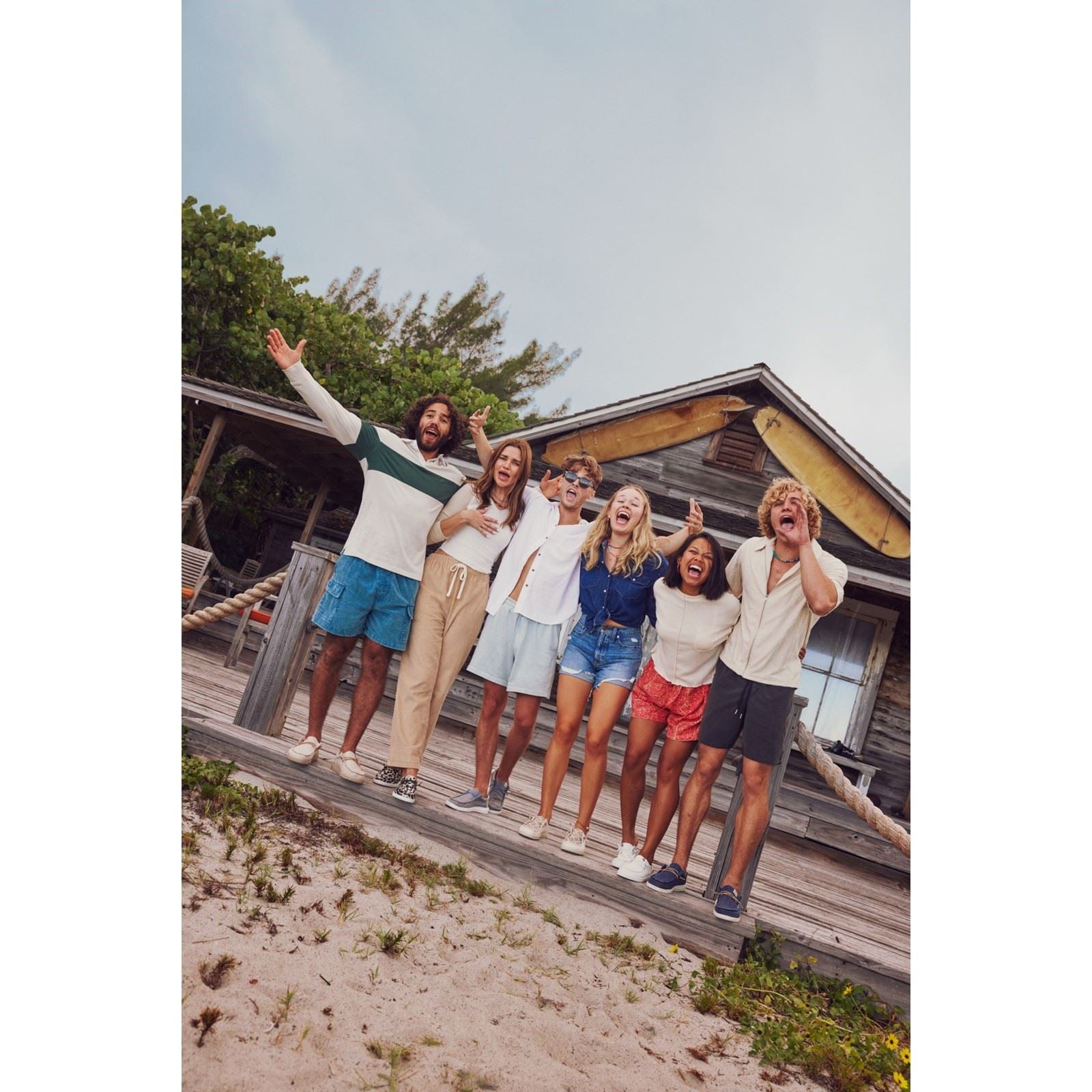 HEYDUDE Wally Coastline Stoff Herren Silber Bootsschuhe