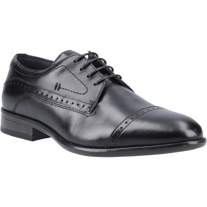 Pod Ralph Leder Herren Schwarze Oxford Schuhe