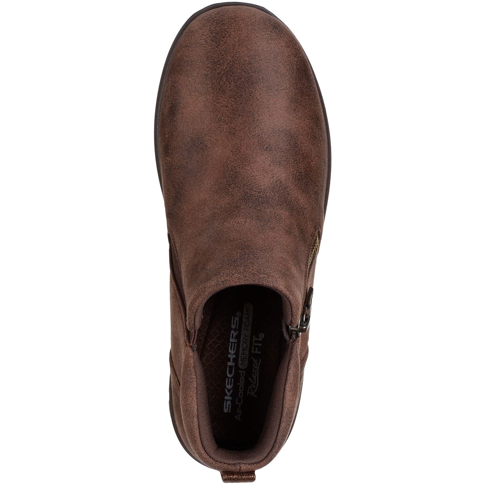 Skechers Lovely Vibe Fall In Bloom Textile Damen Schokoladenbraune Winterstiefeletten
