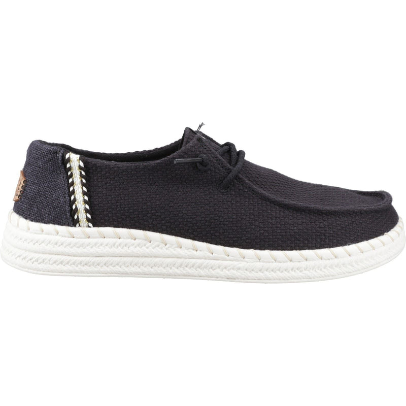 HEYDUDE Wendy Espadrille Woven Damen Espadrilles Aus Baumwollmischgewebe In Schwarz