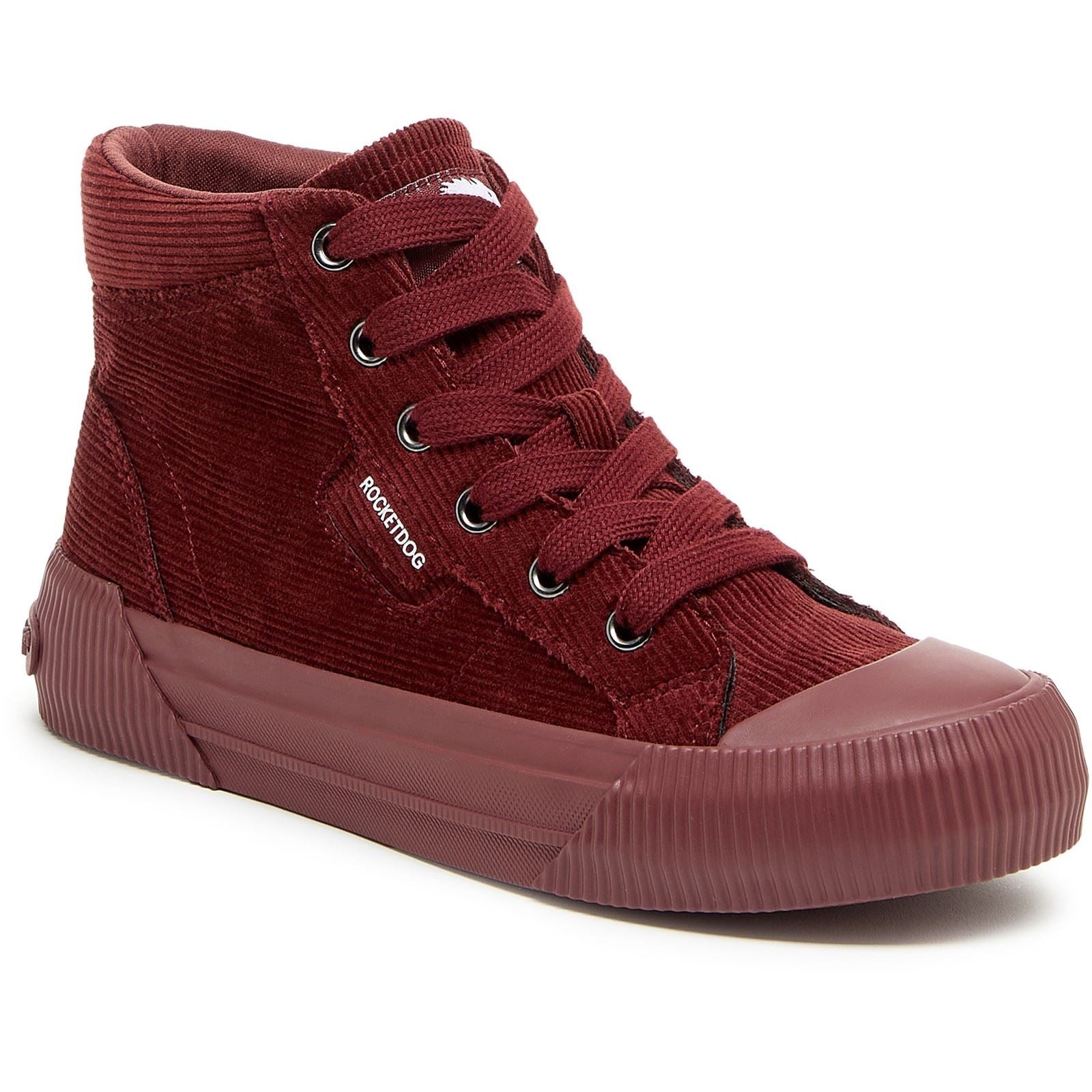 Rocket Dog Cheery Hi Samt Damen Burgunder Sneakers
