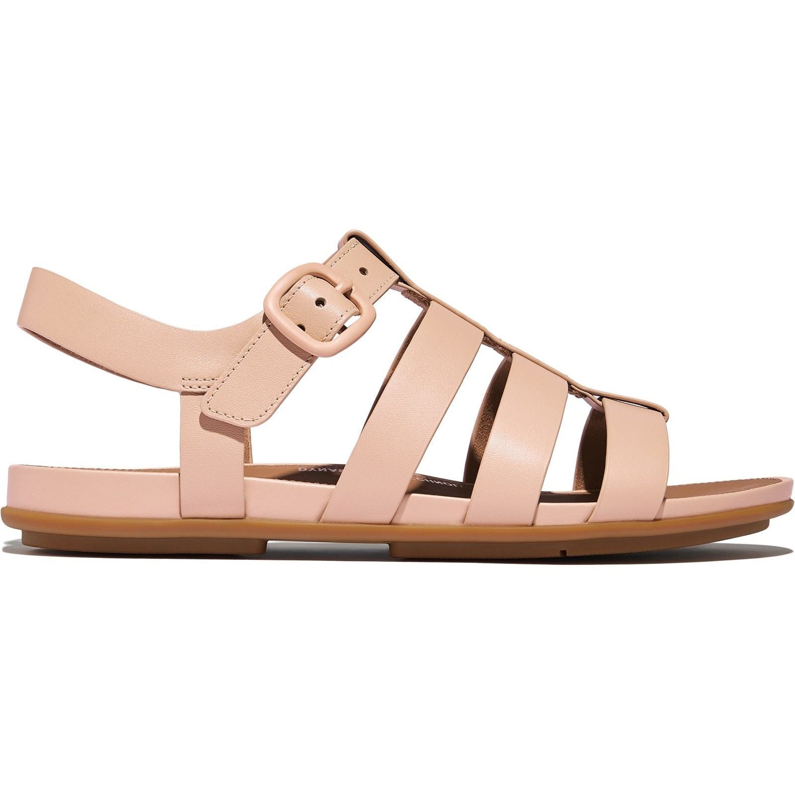 Fitflop Gracie Fisherman Leder Damen Sandalen Sandy Beige
