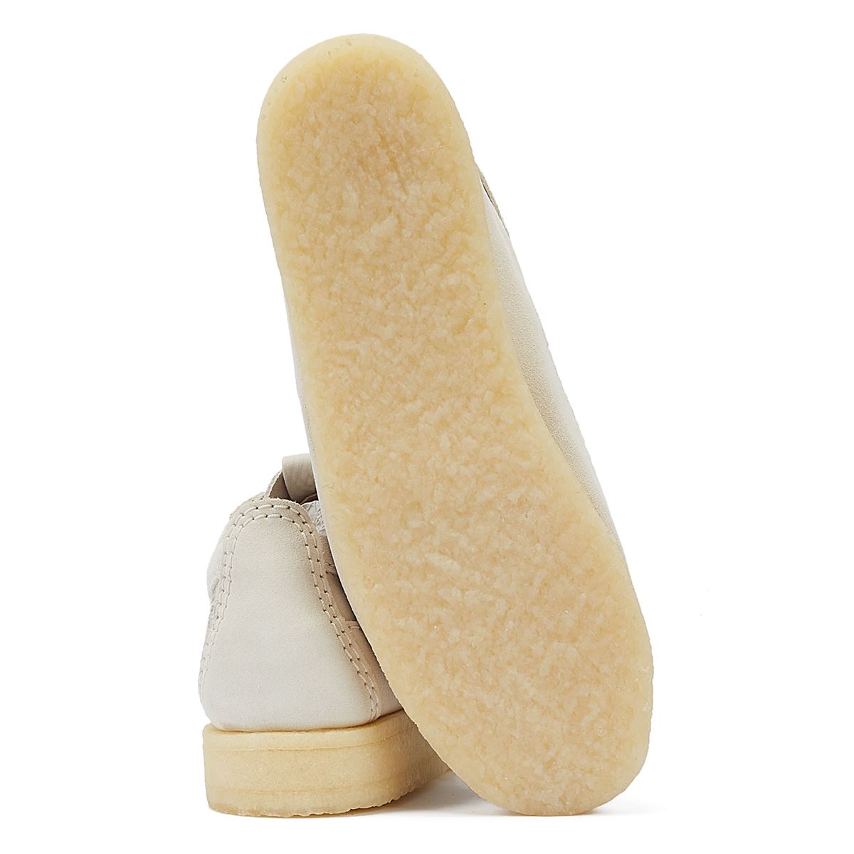 Clarks Originals Wallabee Tor Suede Herren Schnürschuhe Aus Weißem Wildleder