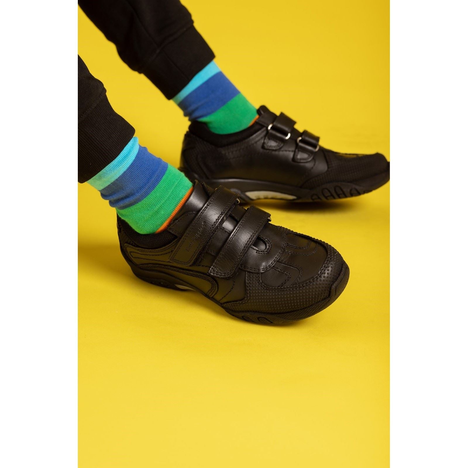 Hush Puppies Jezza Junior Lederslipper In Schwarz Für Jungen