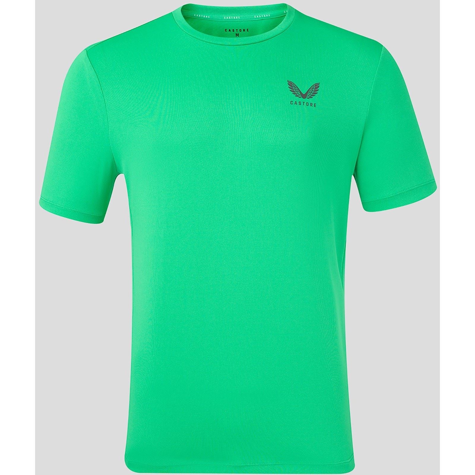 Castore Short Sleeve Polyester Herren Grünes Activewear T-Shirts