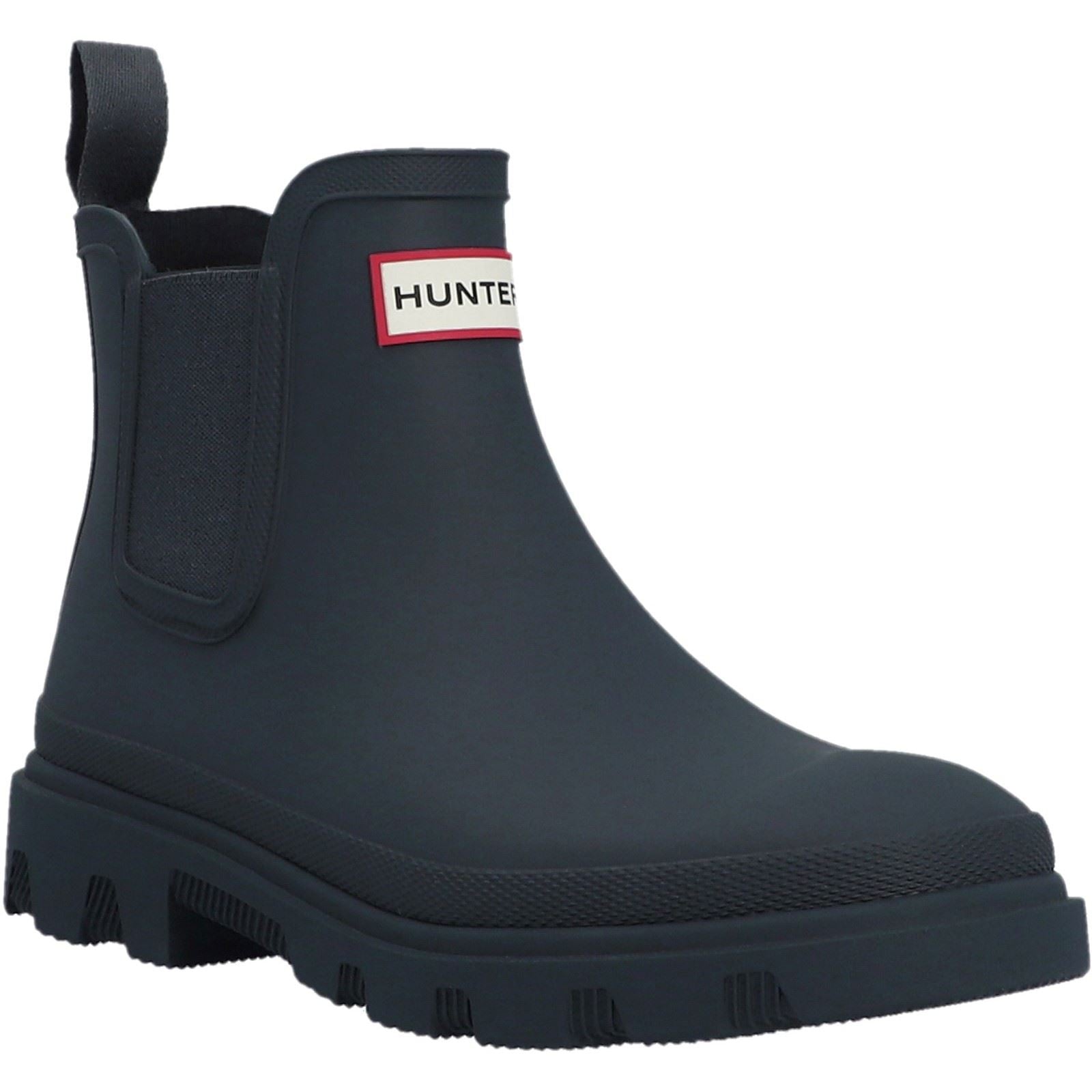 Hunter Downpour Chelsea Gummi Herren Marine Wellington Stiefel