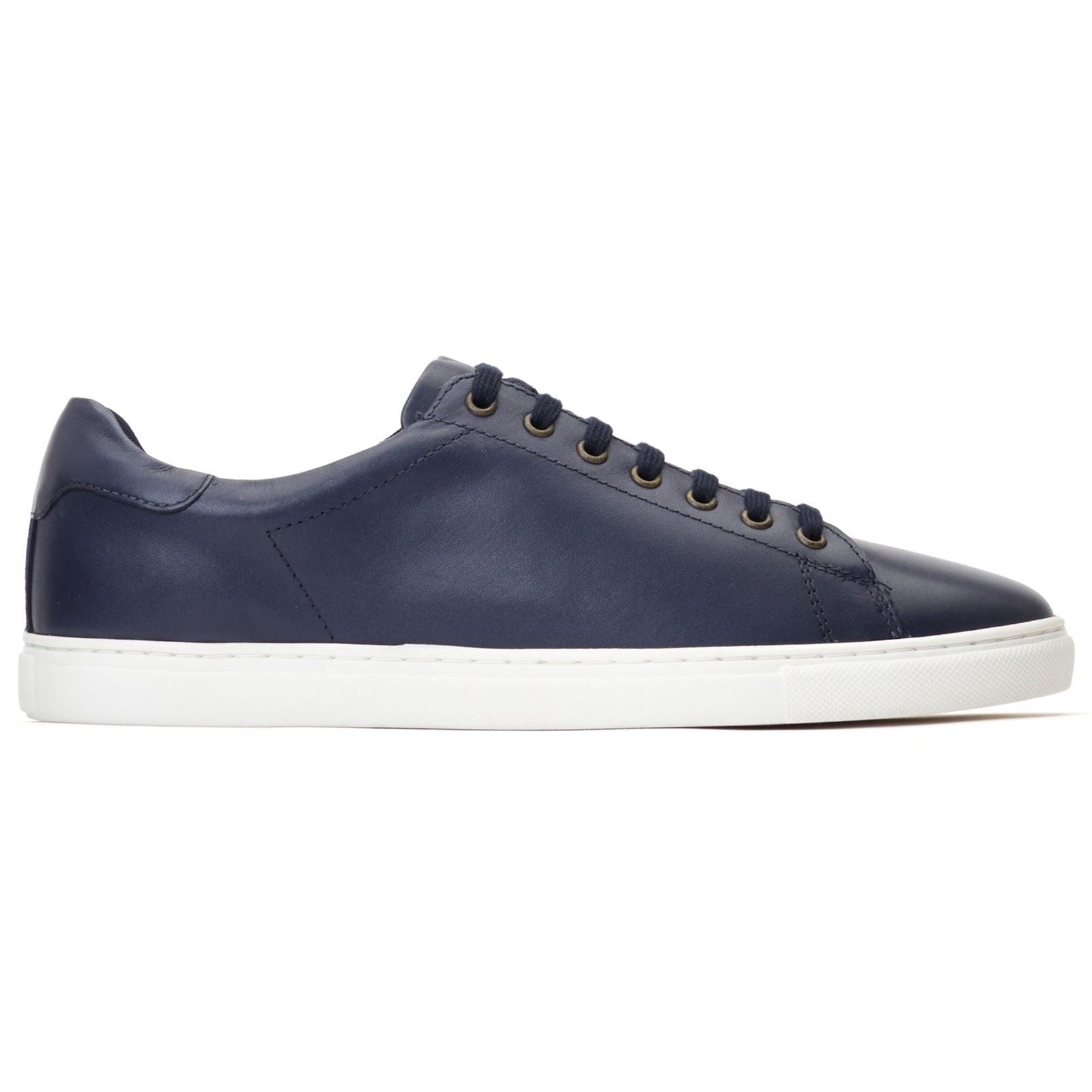 Base London Tucker Herren Sneaker Aus Leder In Marineblau