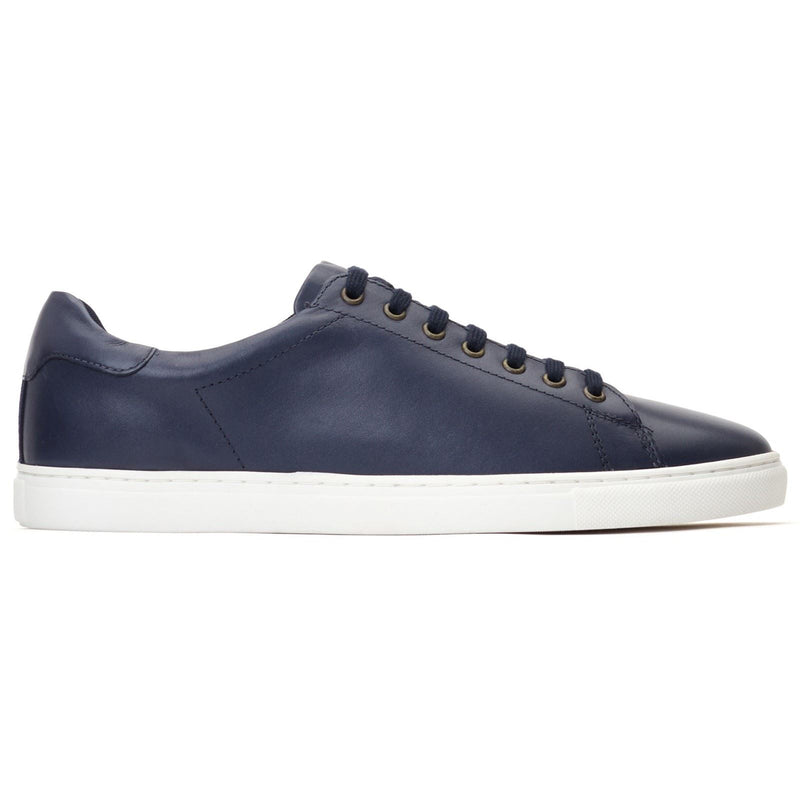 Base London Tucker Herren Sneaker Aus Leder In Marineblau