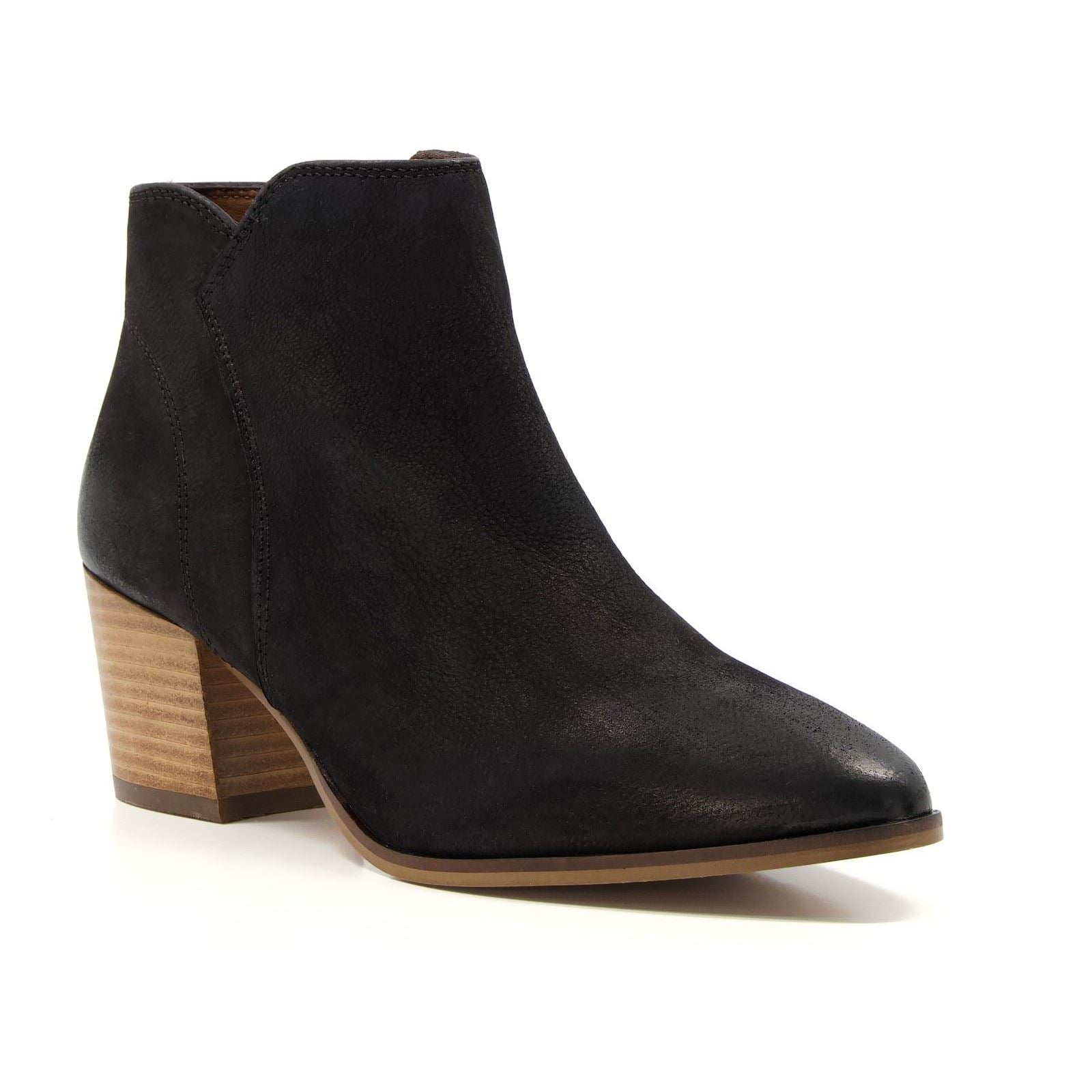 Dune Parlour Nubuk Damenstiefel In Schwarz