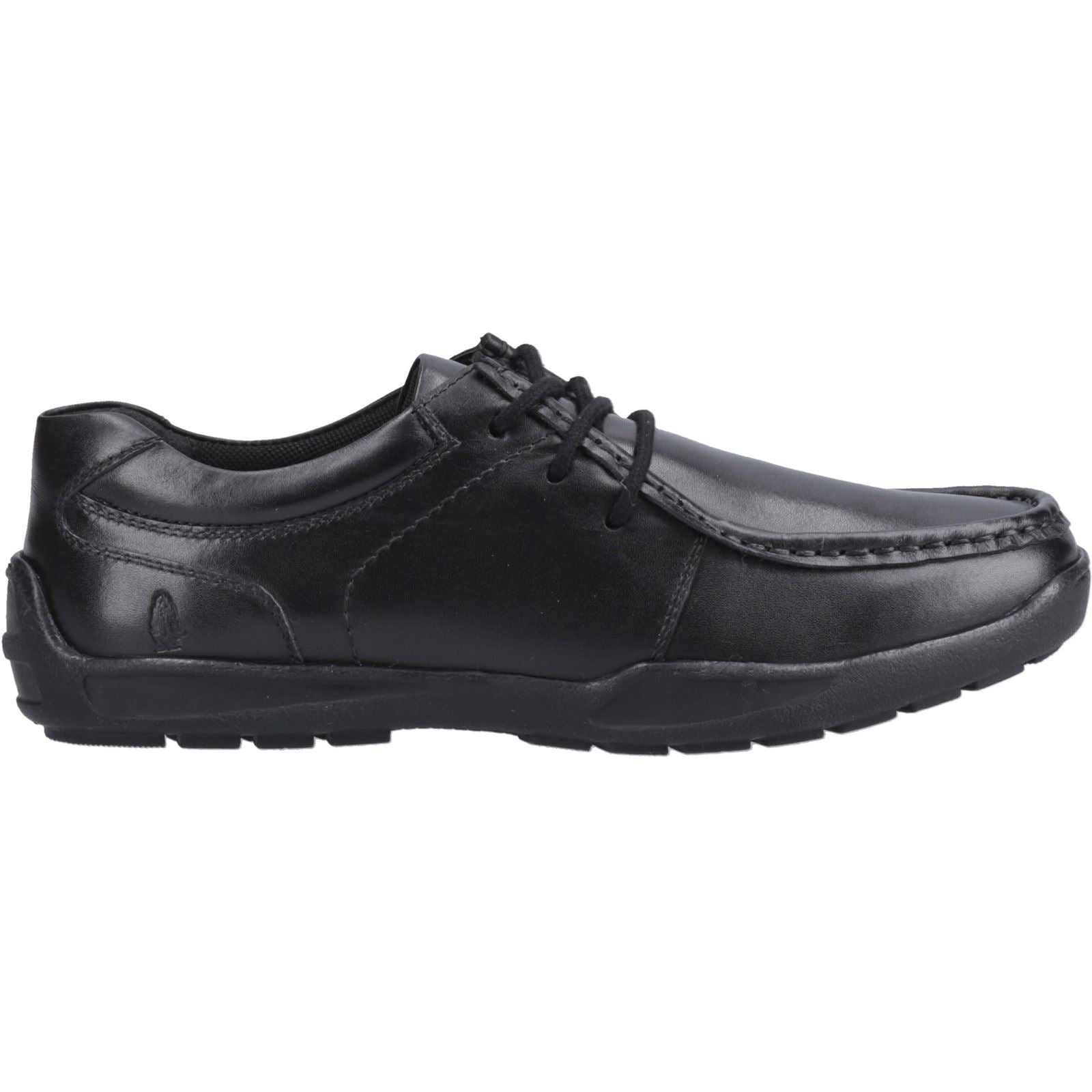 Hush Puppies Mackenzie Die Schwarzen Schnürschuhe Für Jungen Aus Leder