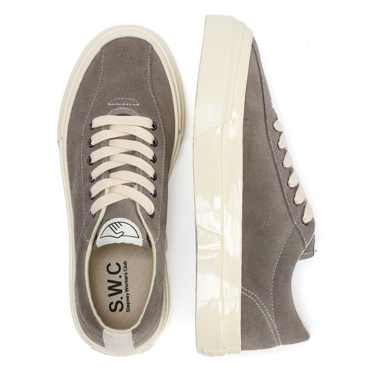 Stepney Workers Club Dellow L Suede Damen Graue Turnschuhe