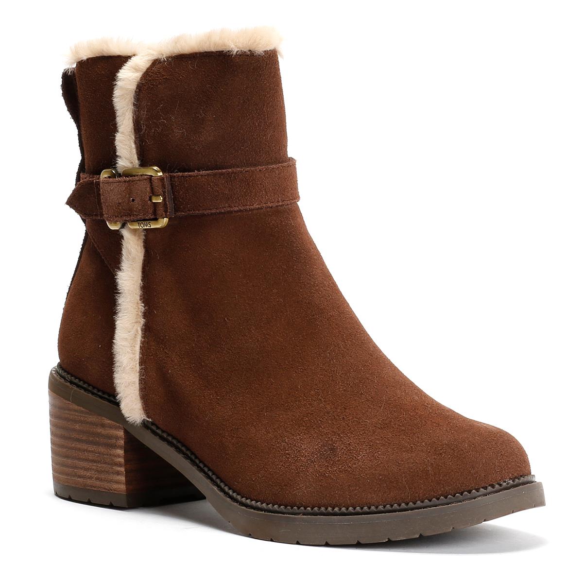 TOMS Hailey Buckle Wildleder Damen Braune Stiefel