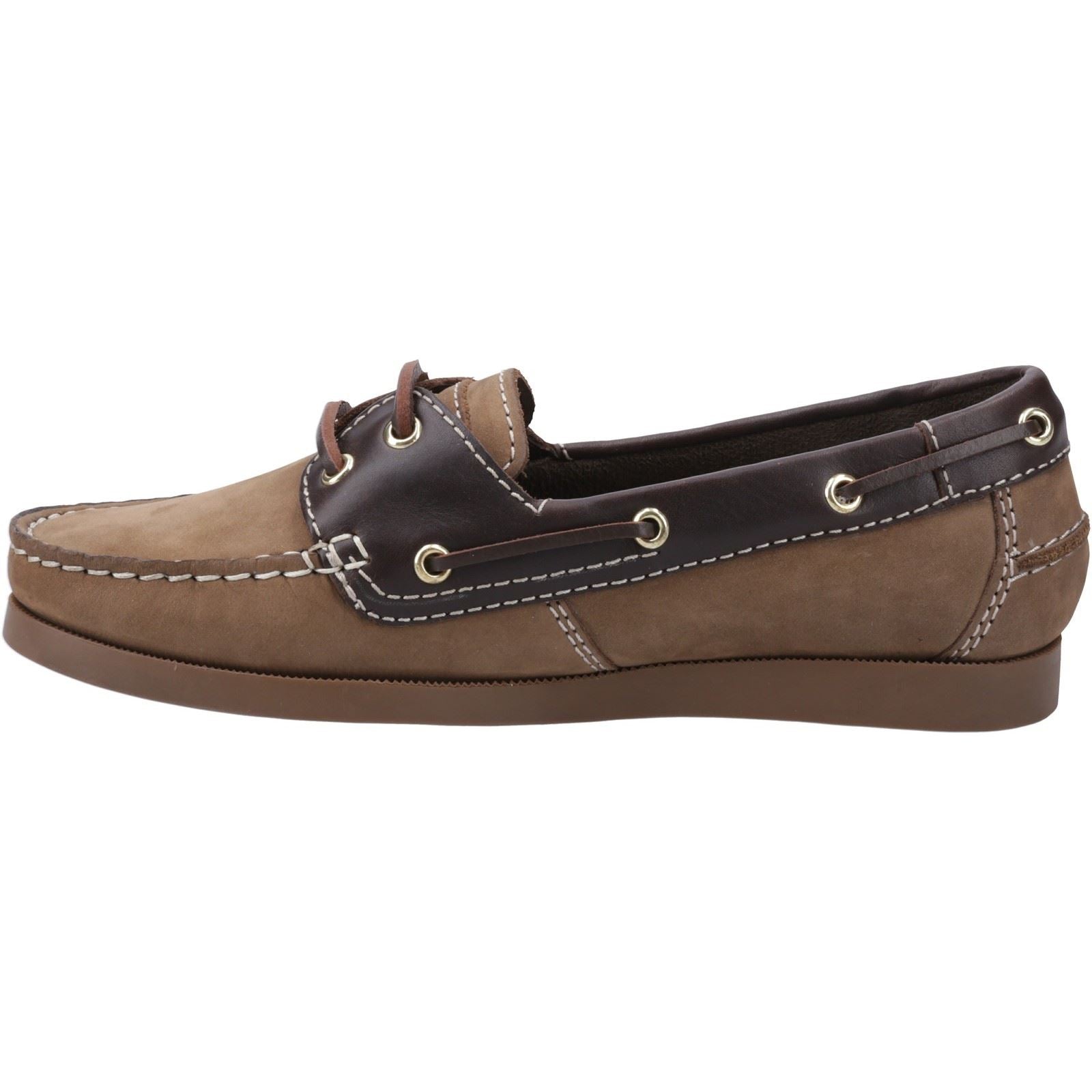 Cotswold Waterlane Damen Bootsschuhe Aus Leder In Taupe/Braun