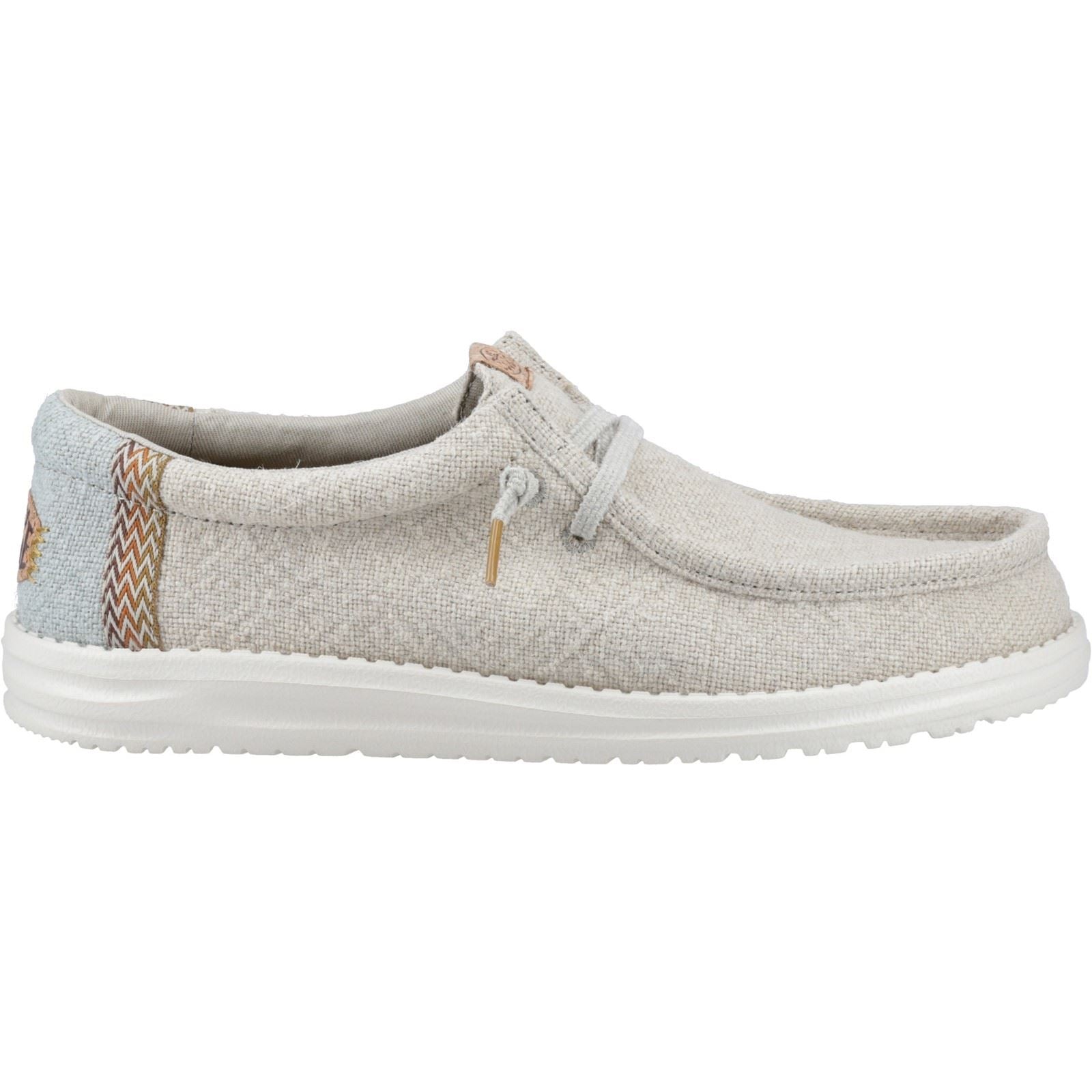 HEYDUDE Wally Jute Herren Mokassins Schuhe Aus Jute In Steingrau/Eisberggrün