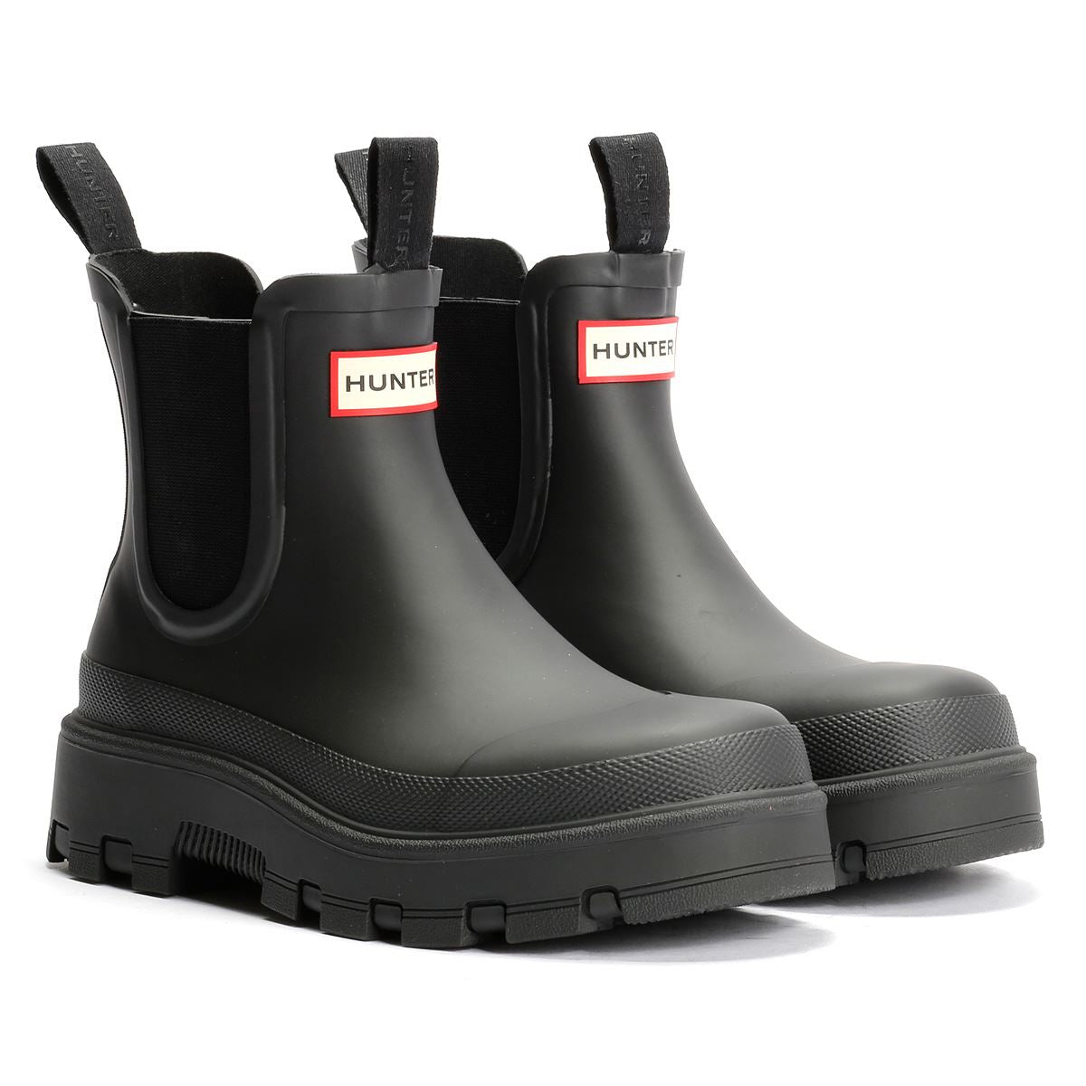 Hunter Elements Chelsea Gummi Damen Schwarze Farbe Gummistiefel