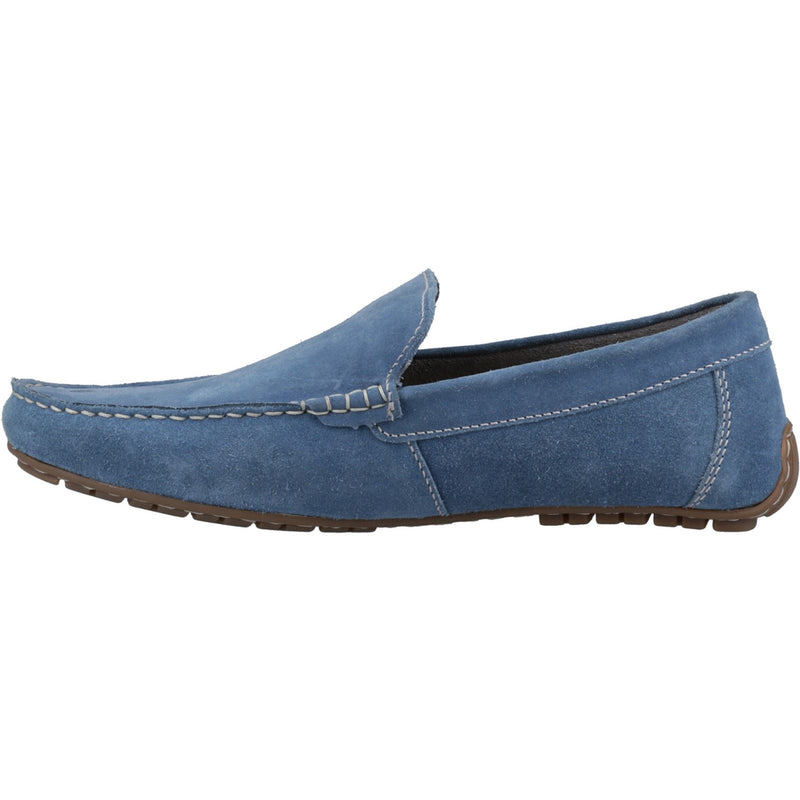 Hush Puppies Ralph Suede Herren Lederslipper In Blau