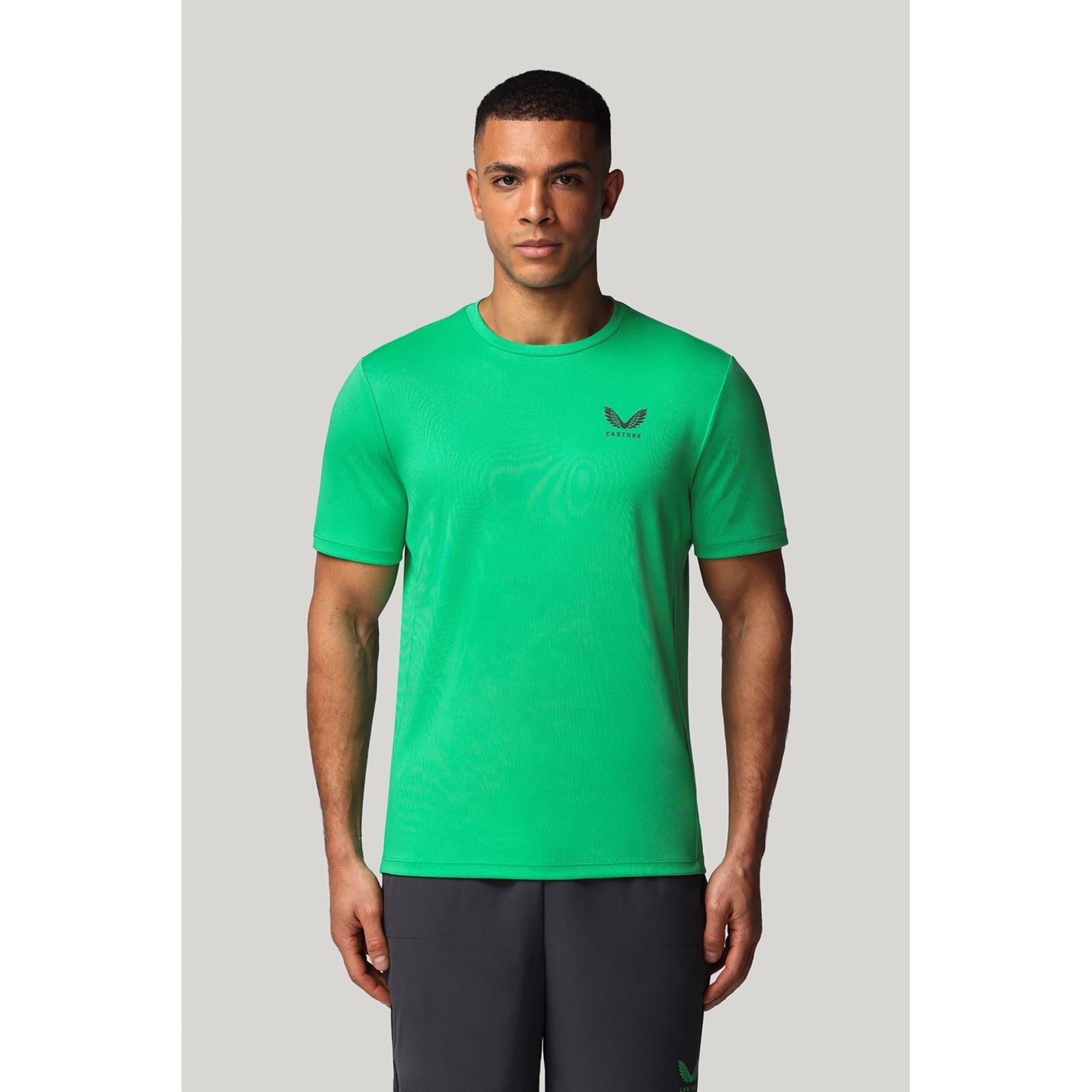 Castore Short Sleeve Polyester Herren Grünes Activewear T-Shirts