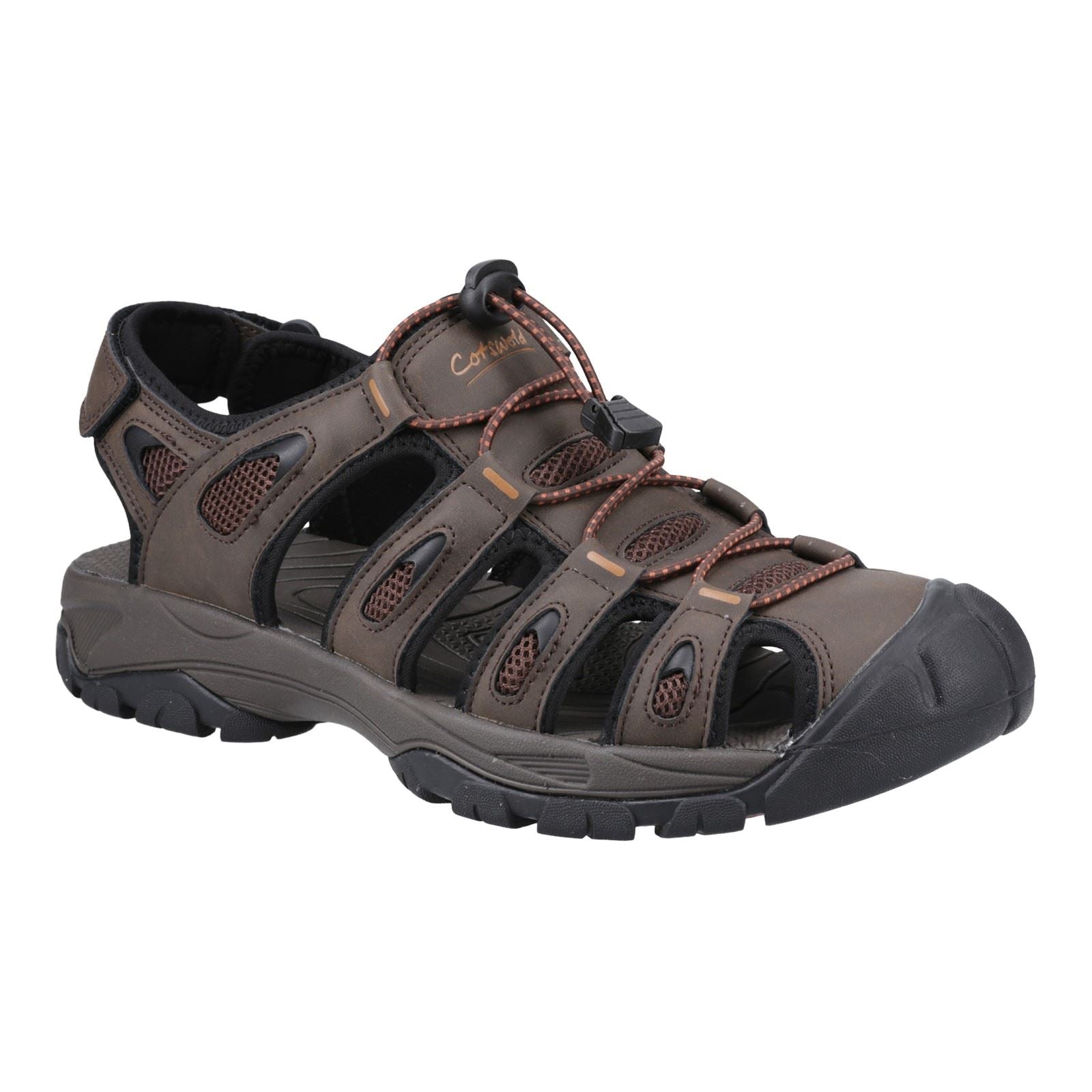 Cotswold Ampney Herren Sandalen Aus Braunem Polyurethan