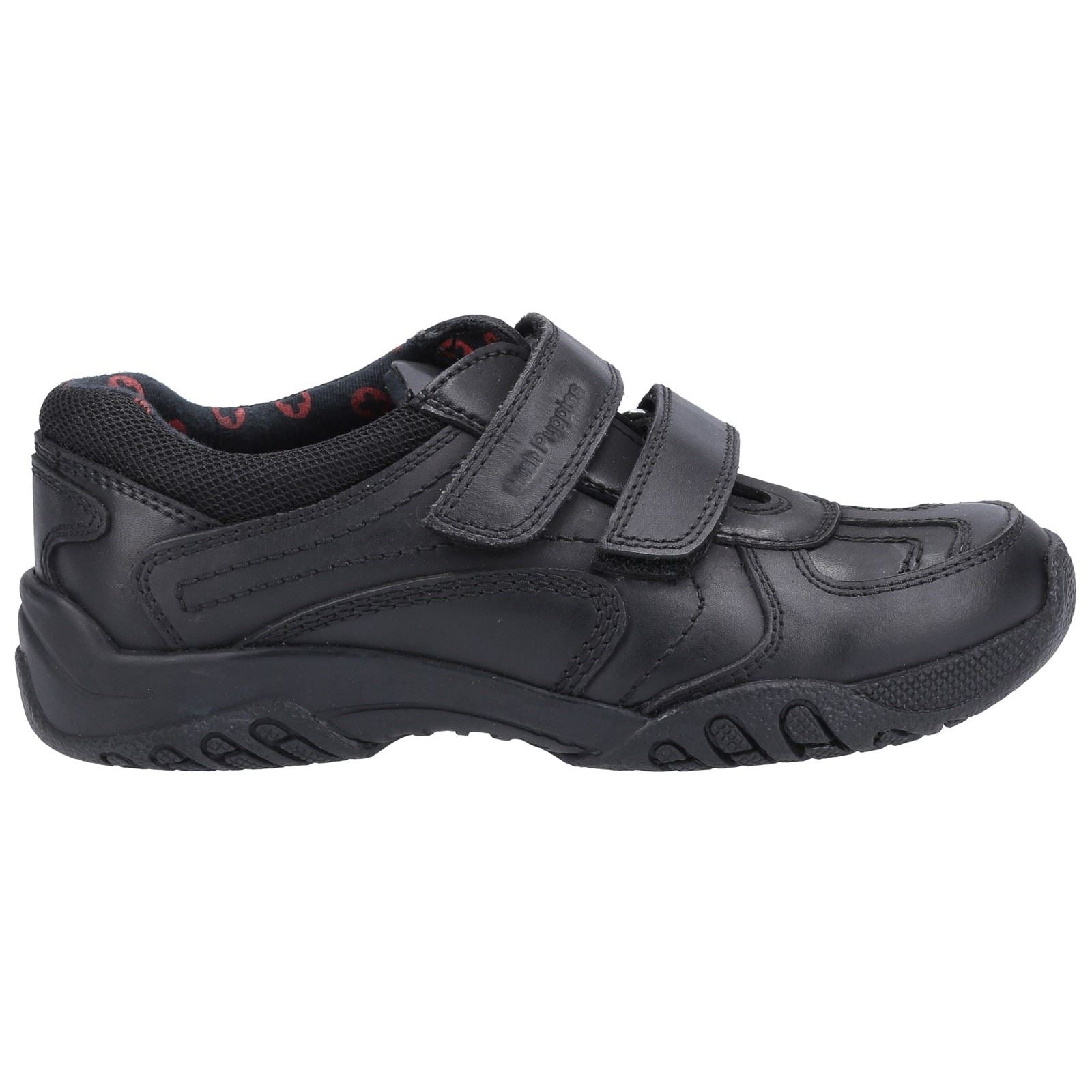 Hush Puppies Jezza 2 Junior Lederslipper In Schwarz Für Jungen