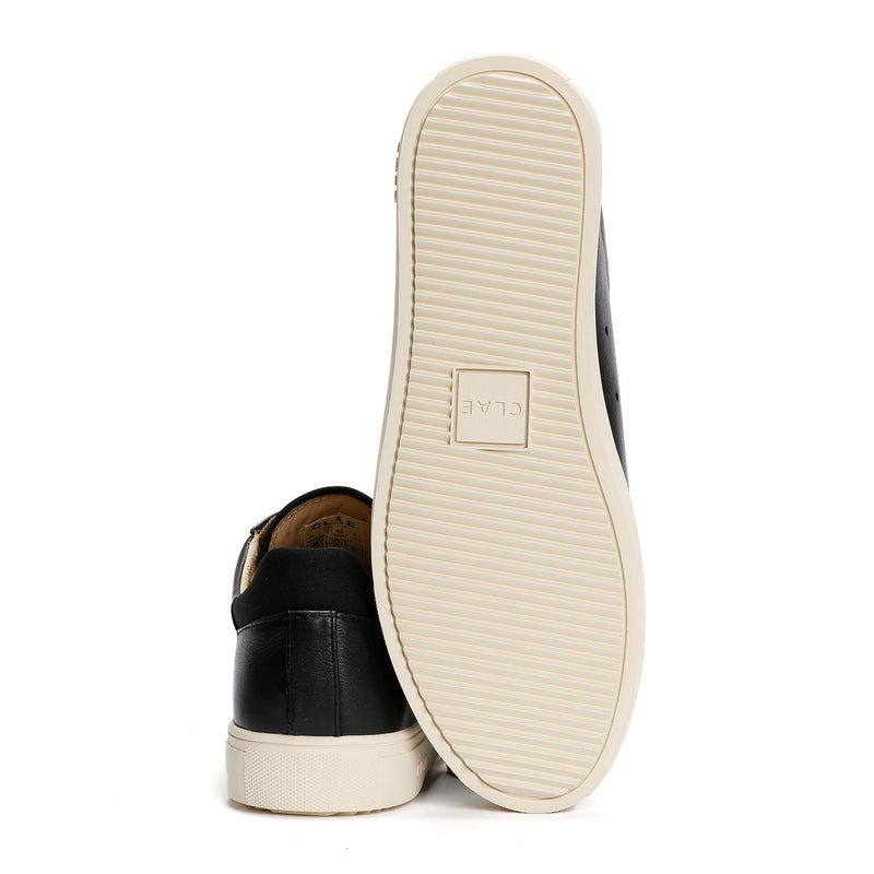 Clae Bradley Herren Schwarz Leder Sneakers