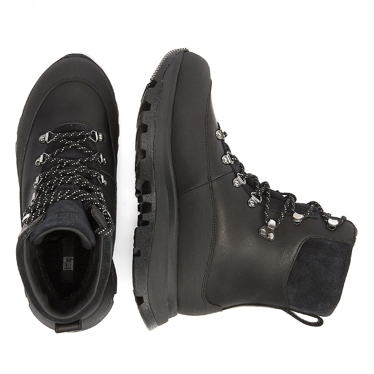 FitFlop Neo-D-Hyker-Lederschwarz Damenstiefel