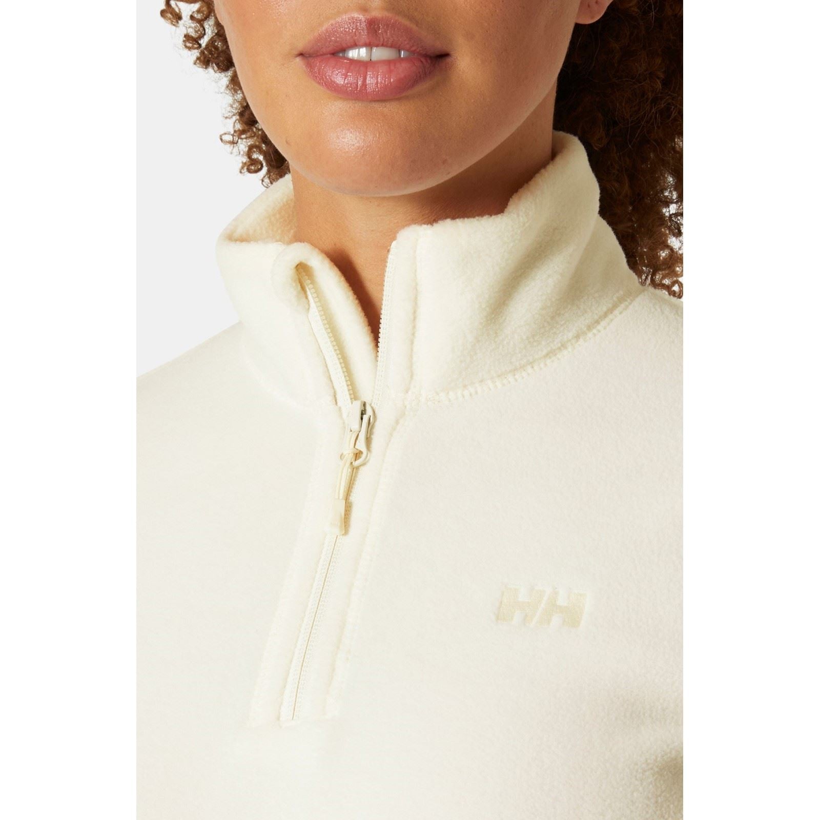 Helly Hansen Sport Daybreaker 1/2 Zip Polyester Damen Weißer Fleece Pullover